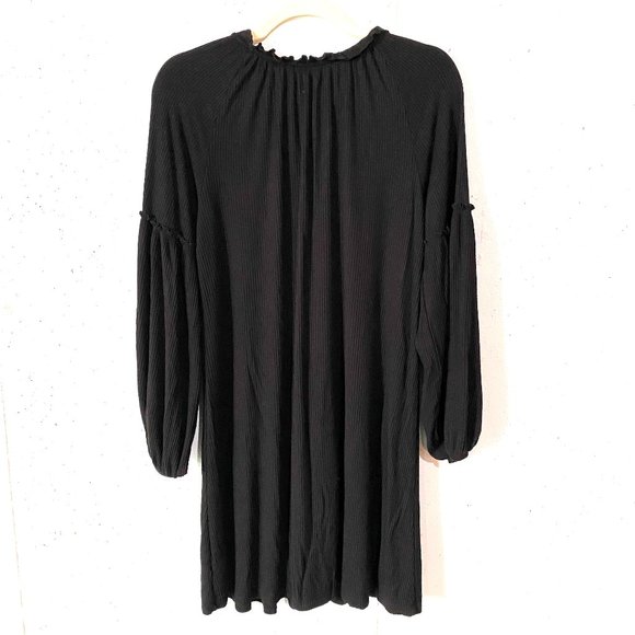 Maurices, EUC, Black, Boho, Puffy Sleeve, Long Sleeve, Short Maxi, Dress, Size M - Picture 8 of 13
